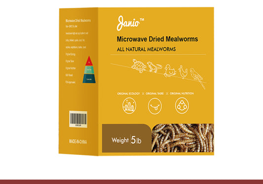 Janio Dried Mealworms High-Protein Meal Worm for Wild Bird,Chicken, 5lb